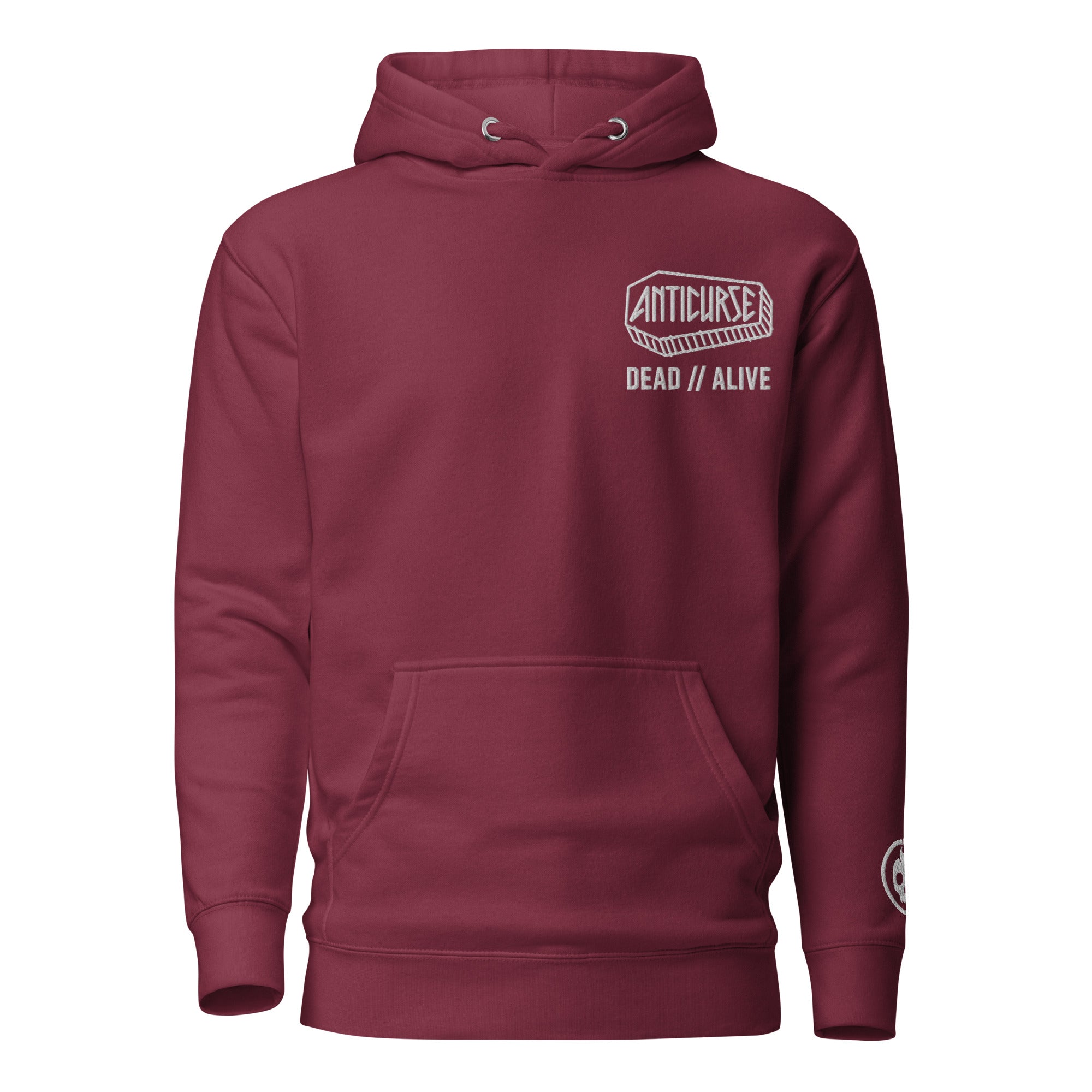 Anticurse Bone Coffin D/A - Unisex Hoodie - Maroon